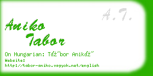 aniko tabor business card